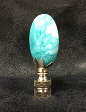 Load image into Gallery viewer, AMAZONITE Oval Stone Lamp Finial with AB,PB or SN Base (1-PC.)