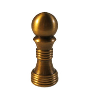 Load image into Gallery viewer, BALL ON BASE Machined Metal Lamp Finial-Antique Brass Finish