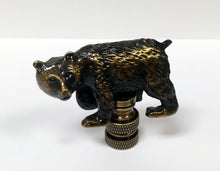 Load image into Gallery viewer, BEAR Lamp Finial, Aged Brass Finish, Highly detailed metal casting
