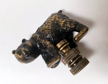 Load image into Gallery viewer, BEAR Lamp Finial, Aged Brass Finish, Highly detailed metal casting