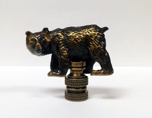 Load image into Gallery viewer, BEAR Lamp Finial, Aged Brass Finish, Highly detailed metal casting