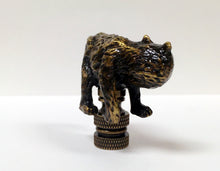 Load image into Gallery viewer, BEAR Lamp Finial, Aged Brass Finish, Highly detailed metal casting