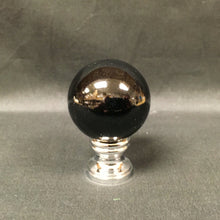 Load image into Gallery viewer, BLACK OBSIDIAN-Stone Sphere Lamp Finial-on Pedestal Base, Available in 3 Finishes (1 Pc.)