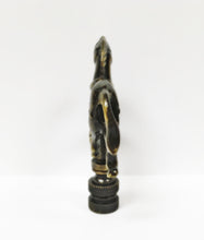 Load image into Gallery viewer, CAROUSEL HORSE Lamp Finial, Aged Brass Finish, Highly detailed metal casting