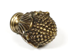 Load image into Gallery viewer, FLOWER BUD Solid Cast Brass Lamp Finial, Highly Detailed w/Dual Threads Available in Antique Brass or Polished Brass Finish (1Pc.)