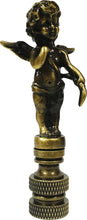 Load image into Gallery viewer, CHERUB Lamp Finial-Aged Brass or Polished Brass Finish, Highly detailed metal casting (1 Pc,)