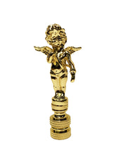 Load image into Gallery viewer, CHERUB Lamp Finial-Aged Brass or Polished Brass Finish, Highly detailed metal casting (1 Pc,)