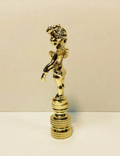 Load image into Gallery viewer, CHERUB Lamp Finial-Aged Brass or Polished Brass Finish, Highly detailed metal casting (1 Pc,)