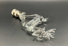 Load image into Gallery viewer, Holiday-Christmas Lamp Finial, Clear GLASS REINDEER-Polished Nickel Base