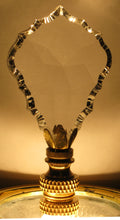 Load image into Gallery viewer, CRYSTAL MAPLE LEAF-Lamp Finial-Small-Clear, Polished Brass Finish