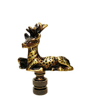 Load image into Gallery viewer, DEER Lamp Finial-Polished Brass or Antique Brass Finish, Highly detailed metal casting (1Pc.)
