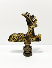 Load image into Gallery viewer, DEER Lamp Finial-Polished Brass or Antique Brass Finish, Highly detailed metal casting (1Pc.)