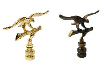 Load image into Gallery viewer, EAGLE IN FLIGHT Lamp Finial-Polished Brass or Antique Brass Finish, Highly detailed metal casting (1-Pc.)