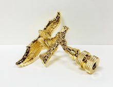 Load image into Gallery viewer, EAGLE IN FLIGHT Lamp Finial-Polished Brass or Antique Brass Finish, Highly detailed metal casting (1-Pc.)