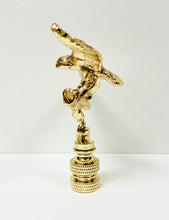 Load image into Gallery viewer, EAGLE IN FLIGHT Lamp Finial-Polished Brass or Antique Brass Finish, Highly detailed metal casting (1-Pc.)