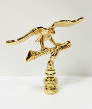 Load image into Gallery viewer, EAGLE IN FLIGHT Lamp Finial-Polished Brass or Antique Brass Finish, Highly detailed metal casting (1-Pc.)