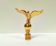 Load image into Gallery viewer, EAGLE ON ORB Lamp Finial-Polished Brass Finish, Highly detailed metal casting