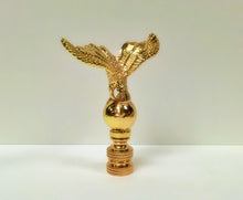 Load image into Gallery viewer, EAGLE ON ORB Lamp Finial-Polished Brass Finish, Highly detailed metal casting