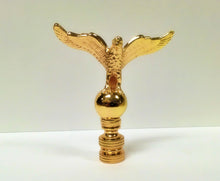 Load image into Gallery viewer, EAGLE ON ORB Lamp Finial-Polished Brass Finish, Highly detailed metal casting