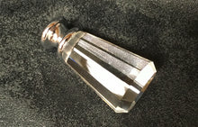 Load image into Gallery viewer, FACETED PRISM Optic Glass Crystal Lamp Finial-with Chrome or Satin Brass Base