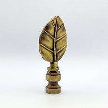 Load image into Gallery viewer, FROG ON LILY PAD Lamp Finial, Aged Brass Finish, Highly detailed metal casting