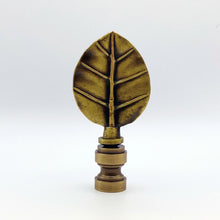 Load image into Gallery viewer, FROG ON LILY PAD Lamp Finial, Aged Brass Finish, Highly detailed metal casting