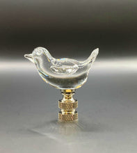 Load image into Gallery viewer, Lamp Finial, Clear GLASS BIRD-Polished Nickel Base