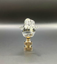 Load image into Gallery viewer, Lamp Finial, Clear GLASS BIRD-Polished Nickel Base