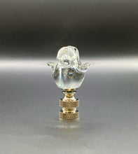 Load image into Gallery viewer, Lamp Finial, Clear GLASS BIRD-Polished Nickel Base