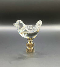 Load image into Gallery viewer, Lamp Finial, Clear GLASS BIRD-Polished Nickel Base