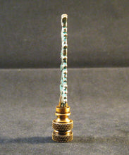 Load image into Gallery viewer, Holiday-Christmas Lamp Finial, CHRISTMAS TREE-Antique Brass/Green Finish, Detailed metal casting