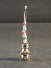 Load image into Gallery viewer, Holiday-Christmas Lamp Finial, RHINESTONE TREE-Antique Silver Finish, Detailed metal casting