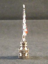 Load image into Gallery viewer, Holiday-Christmas Lamp Finial, RHINESTONE TREE-Antique Silver Finish, Detailed metal casting