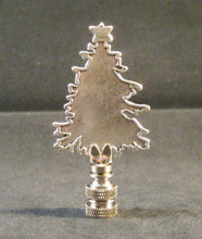 Load image into Gallery viewer, Holiday-Christmas Lamp Finial, CHRISTMAS TREE-Antique Silver Finish, Detailed metal casting