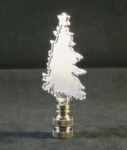 Load image into Gallery viewer, Holiday-Christmas Lamp Finial, CHRISTMAS TREE-Antique Silver Finish, Detailed metal casting