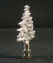 Load image into Gallery viewer, Holiday-Christmas Lamp Finial, CHRISTMAS TREE-Antique Silver Finish, Detailed metal casting