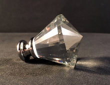 Load image into Gallery viewer, CROWN DIAMOND Optic Glass Crystal Lamp Finial-Chrome or Satin Brass Finish
