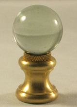 Load image into Gallery viewer, GLASS ORB-Lamp Finials in 12 Colors-Solid Brass Base, Dual Thread (1-Pc.)
