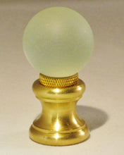 Load image into Gallery viewer, GLASS ORB-Lamp Finials in 12 Colors-Solid Brass Base, Dual Thread (1-Pc.)
