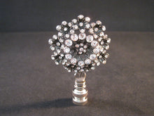 Load image into Gallery viewer, RHINESTONE FLOWER-B Lamp Finial-Antique Silver Finish