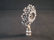 Load image into Gallery viewer, RHINESTONE FLOWER-B Lamp Finial-Antique Silver Finish