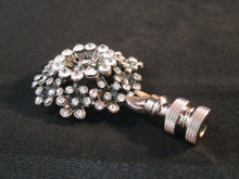 Load image into Gallery viewer, RHINESTONE FLOWER-B Lamp Finial-Antique Silver Finish