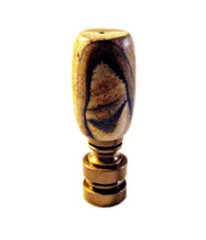 Load image into Gallery viewer, JASPER Barrel Stone Lamp Finial with Aged Brass Base