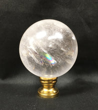 Load image into Gallery viewer, Extra Large ROCK QUARTZ Stone Lamp Finial-on Pedestal Base, AB, PB or CH Finish (1 Pc.)