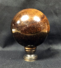 Load image into Gallery viewer, Extra Large TIGER EYE QUARTZ Stone Lamp Finial-on Pedestal Base, AB, PB or CH Finish (1 Pc.)