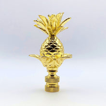 Load image into Gallery viewer, LARGE PINEAPPLE Lamp Finial, Polished Brass Finish, Highly detailed metal casting