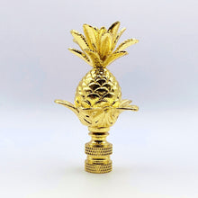 Load image into Gallery viewer, LARGE PINEAPPLE Lamp Finial, Polished Brass Finish, Highly detailed metal casting