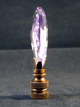 Load image into Gallery viewer, LASER ENGRAVED CRYSTAL FLOWER-Lamp Finial-Lilac, AB, PB OR SN Finish