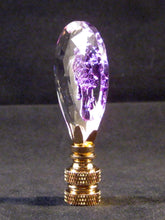 Load image into Gallery viewer, LASER ENGRAVED CRYSTAL FLOWER-Lamp Finial-Lilac, AB, PB OR SN Finish