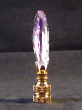 Load image into Gallery viewer, LASER ENGRAVED CRYSTAL FLOWER-Lamp Finial-Lilac, AB, PB OR SN Finish